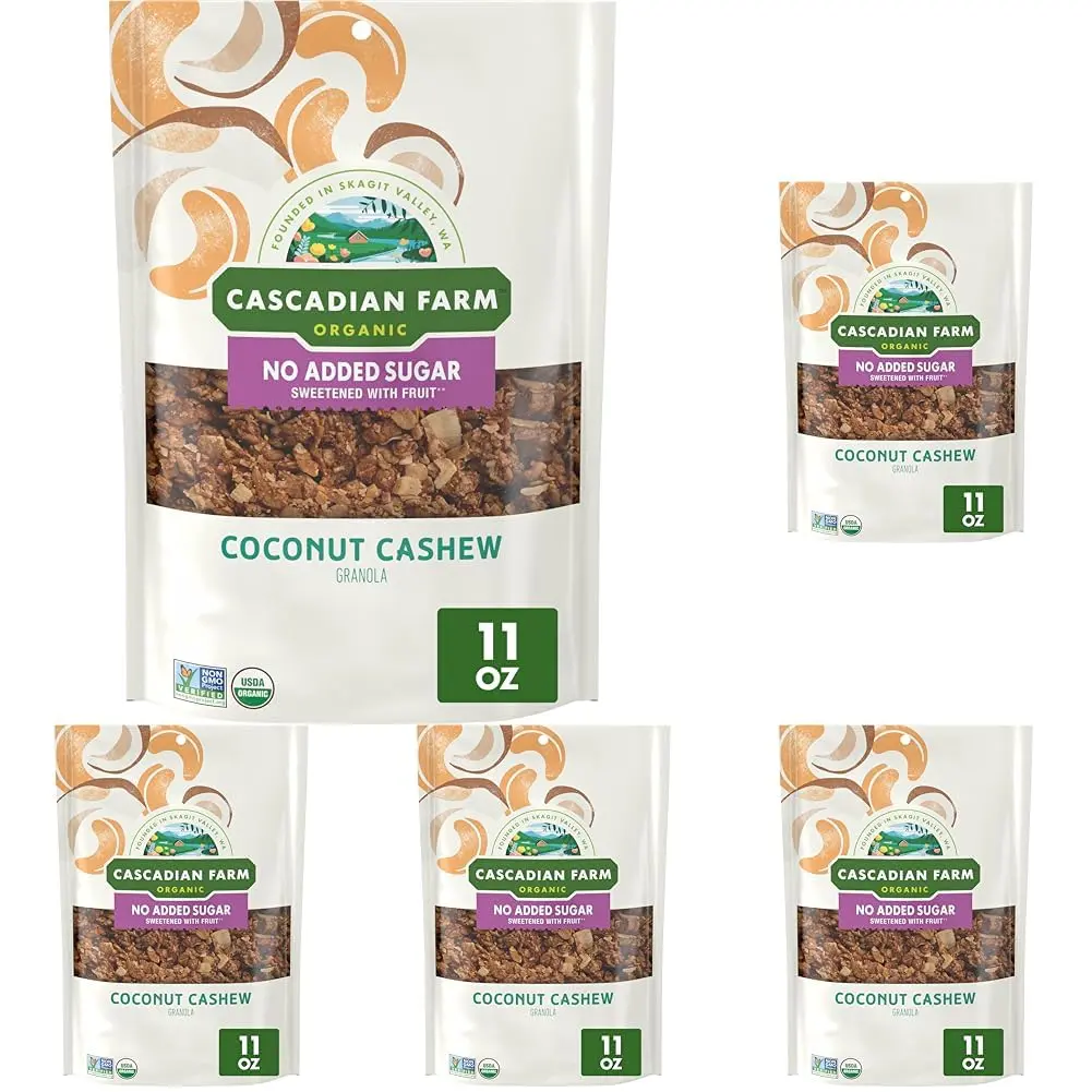 Cascadian Farm, Granola Blueberry Vanilla No Added Sugar, 11 Ounce