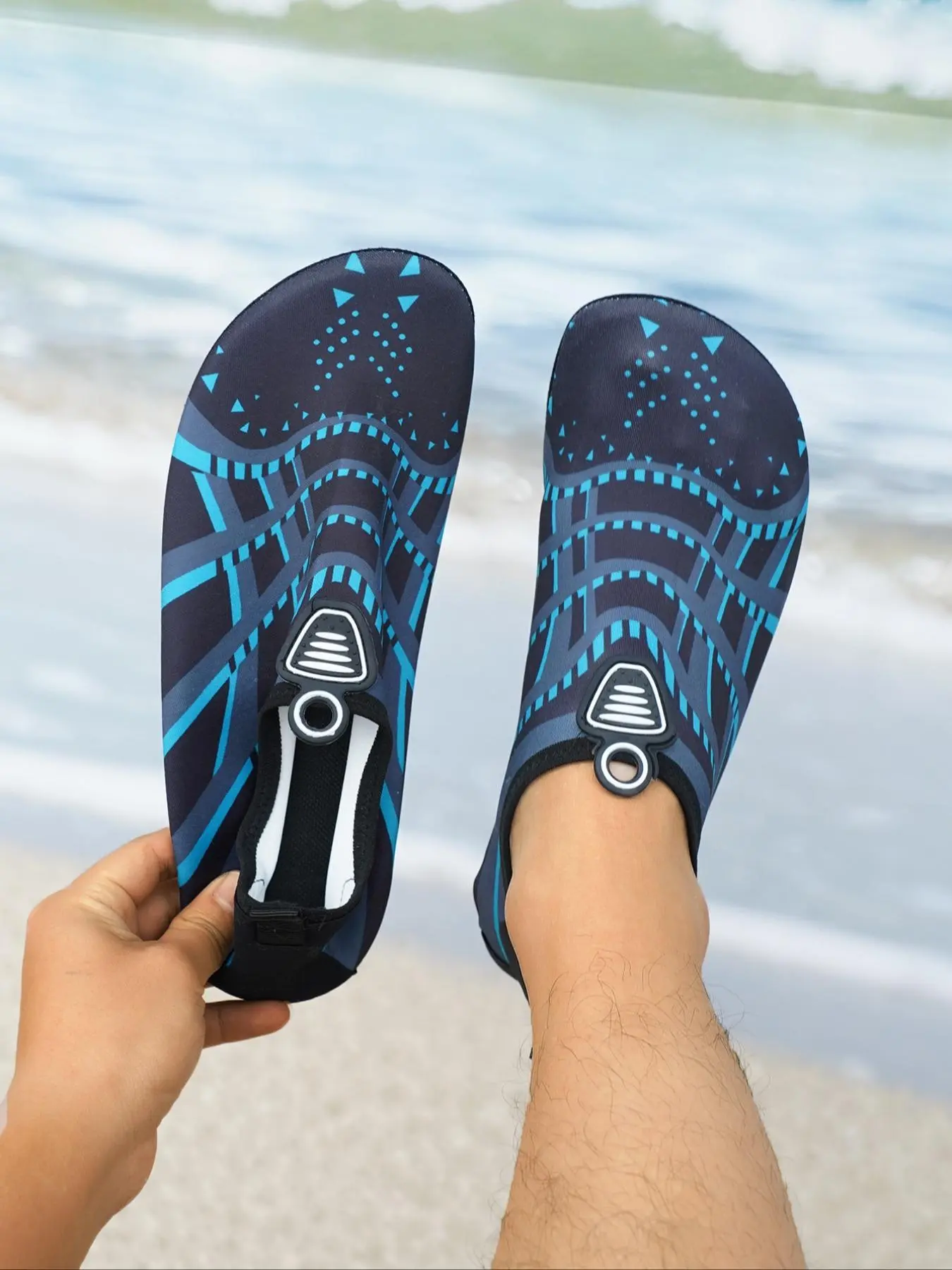 Men's Waterproof Beach Sandals for Swimming and Snorkeling, Lightweight Comfortable Shoes for River Trekking and Vacation, Quick-Dry Skin-Friendly Water Shoes, Soft Sole Shoes, Quick Dry Watershoes