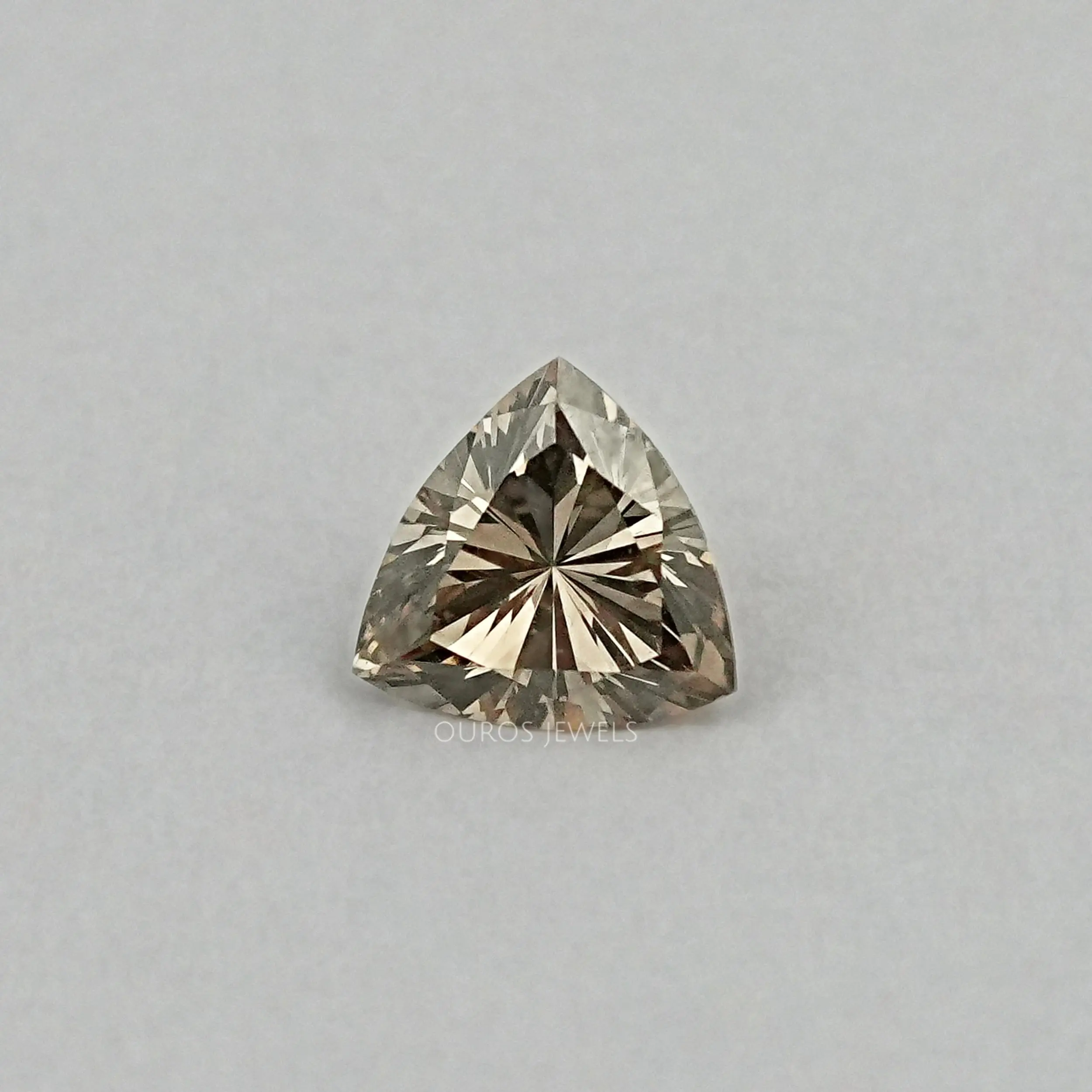 Champagne Trillion Cut Lab Grown Loose Diamond