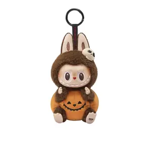 Sitting Pumpkin Vinyl Plush Pendant The Monster Labubu Pop Mart Keychain