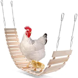 Chicken Coop Toy Chicken Toys for Hens Natural Wood Chicken Ladder Chicken Swing Chicken Perch for Birds Poultry Rooster Chicks L