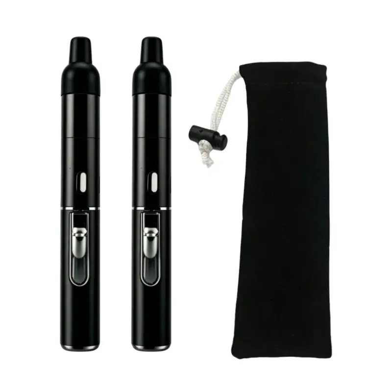 (No gas)2 Pack Matte Black Refillable Gas | Pen-Style Portable Outdoor Ignition Tools with Drawstring Storage Pouch