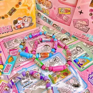 4 types 1 model 26 pieces sticker beaded bracelet modern style bracelet sticker DIY sticker wearable creative bracelet accessories