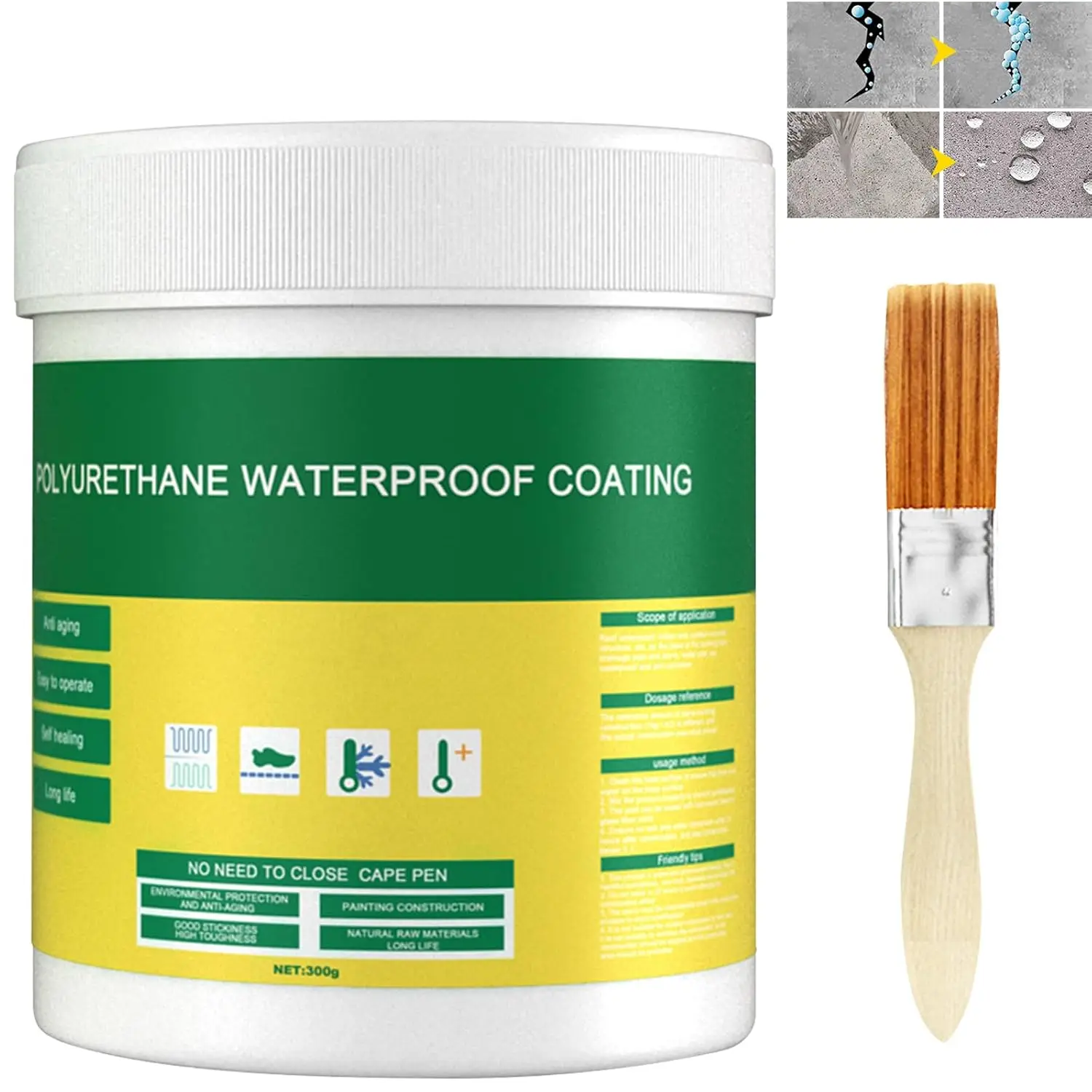 "Transparent Waterproof Sealant – Exterior Wall & Bathroom Leak Repair Glue, No Tile Removal, Floor Waterproof Nano Coating"