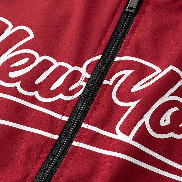 American Vintage Functional Stand Collar Baseball Jacket Men's Spring Autumn Winter Pilot Bomber Coat with 'New York' Embroidery