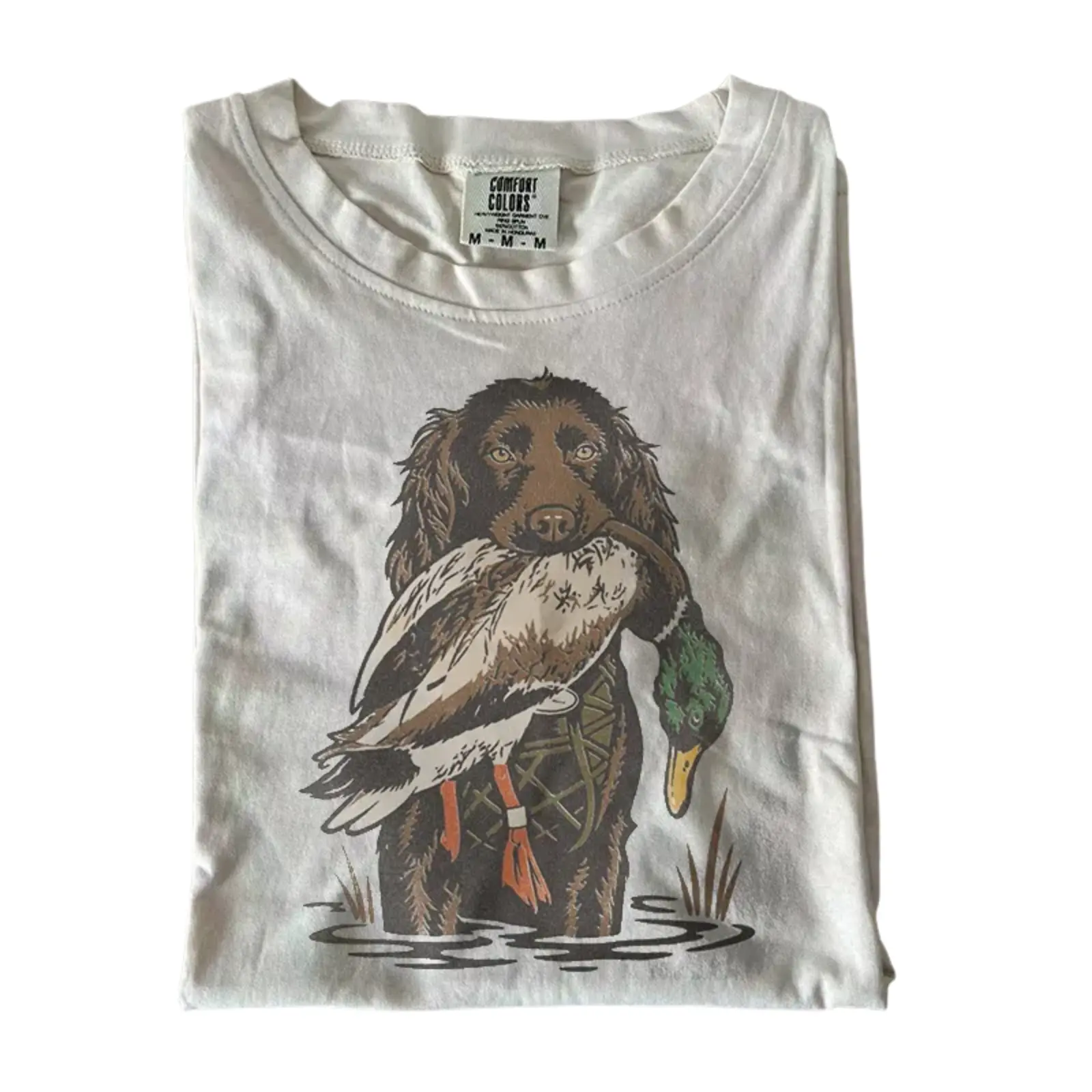 Boykin Spaniel Duck Hunting Comfort Colors T-Shirt, Vintage Hunting Dog Graphic Tee, Waterfowl Retriever Casual Streetwear, Unisex Fit Design, Gift for Hunters