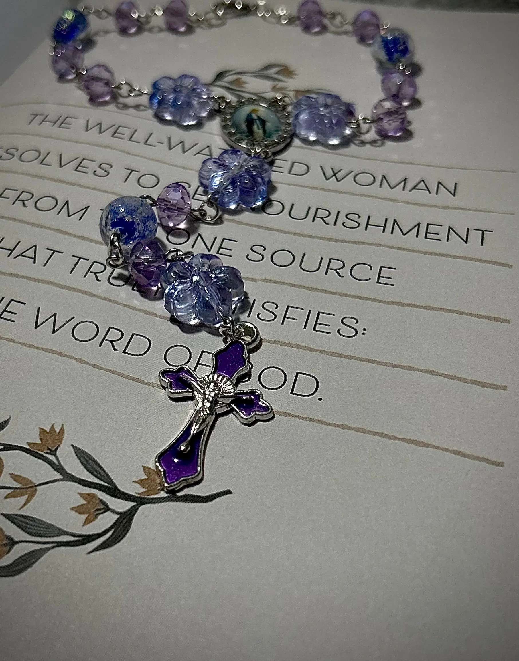 Crystal Beaded Car/Keychain Rosary