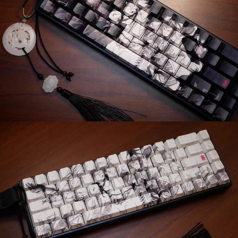 Zhao Yunchuan Keycaps Chinese Painting White Drawing Chinese Style ...