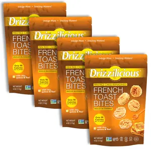 Drizzilicious Mini Rice Cake Bites, French Toast | 4 Bags
