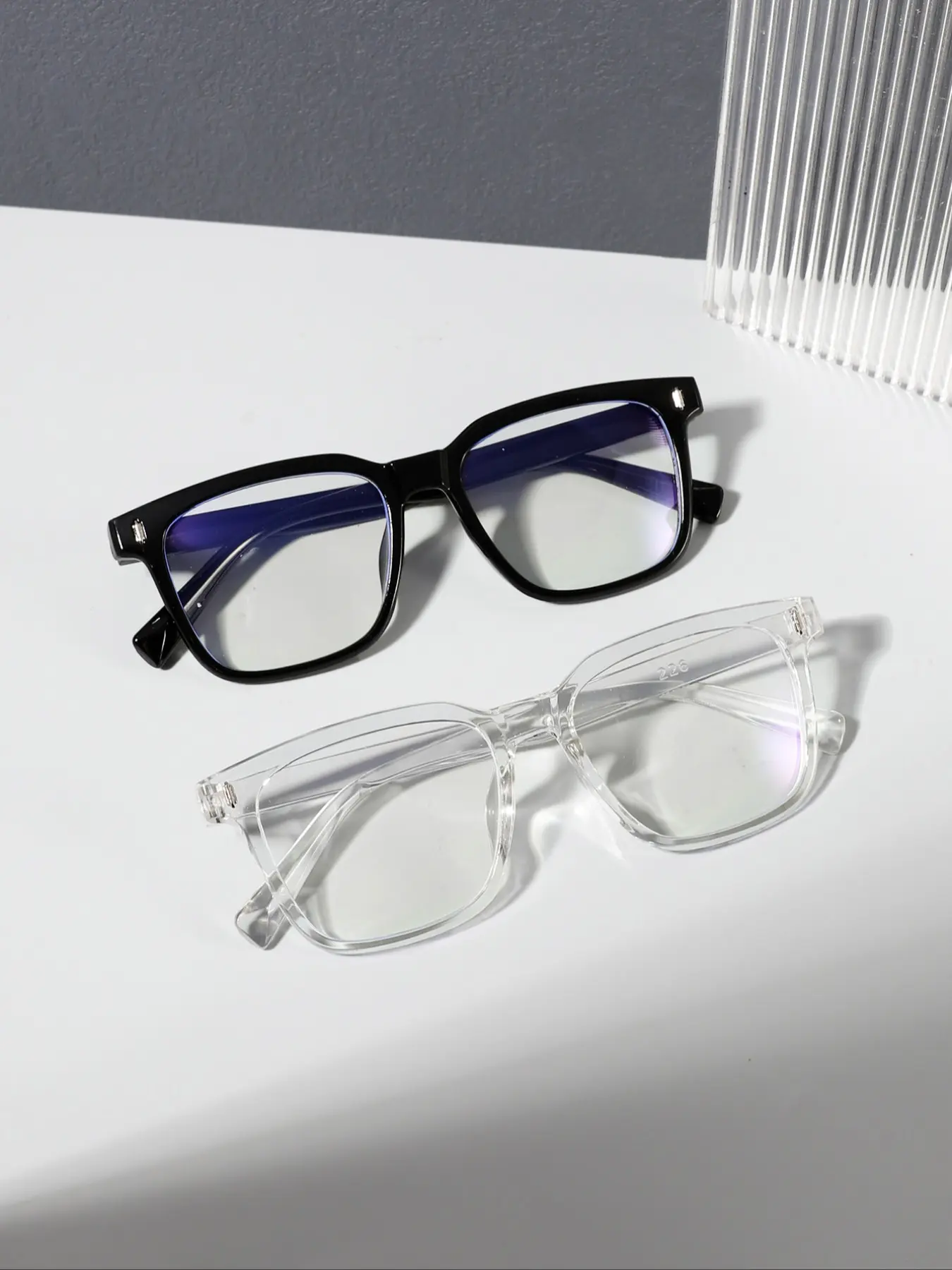 Unisex Casual Square Frame Glasses, All-Season PC Lens Eyewear, Daily Wear Fashion Accessory, Student Essential Tool, Square Frames Eyeglass, Trendy Square Frames, Fashion Eyeglasses