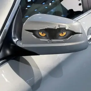 Cat Eye Pattern Car Sticker, 2 Counts Waterproof Car Decal, Car Exterior Decoration Accessories for Car Body Window, Windshield Sticker, Universal Car Sticker, Car Accessories