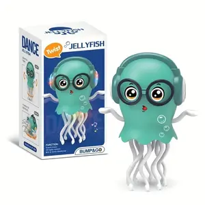 Electric Dancing Jellyfish Musical Light Up Light Music Stress Relief Toy, Requires 2 Aaa Batteries, Fun and Interactive Kids' Plaything