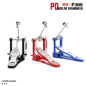 PD 300 Red Straight Chain Single Bass Pedal, High-Performance Drum Kit Accessory For Precise Control