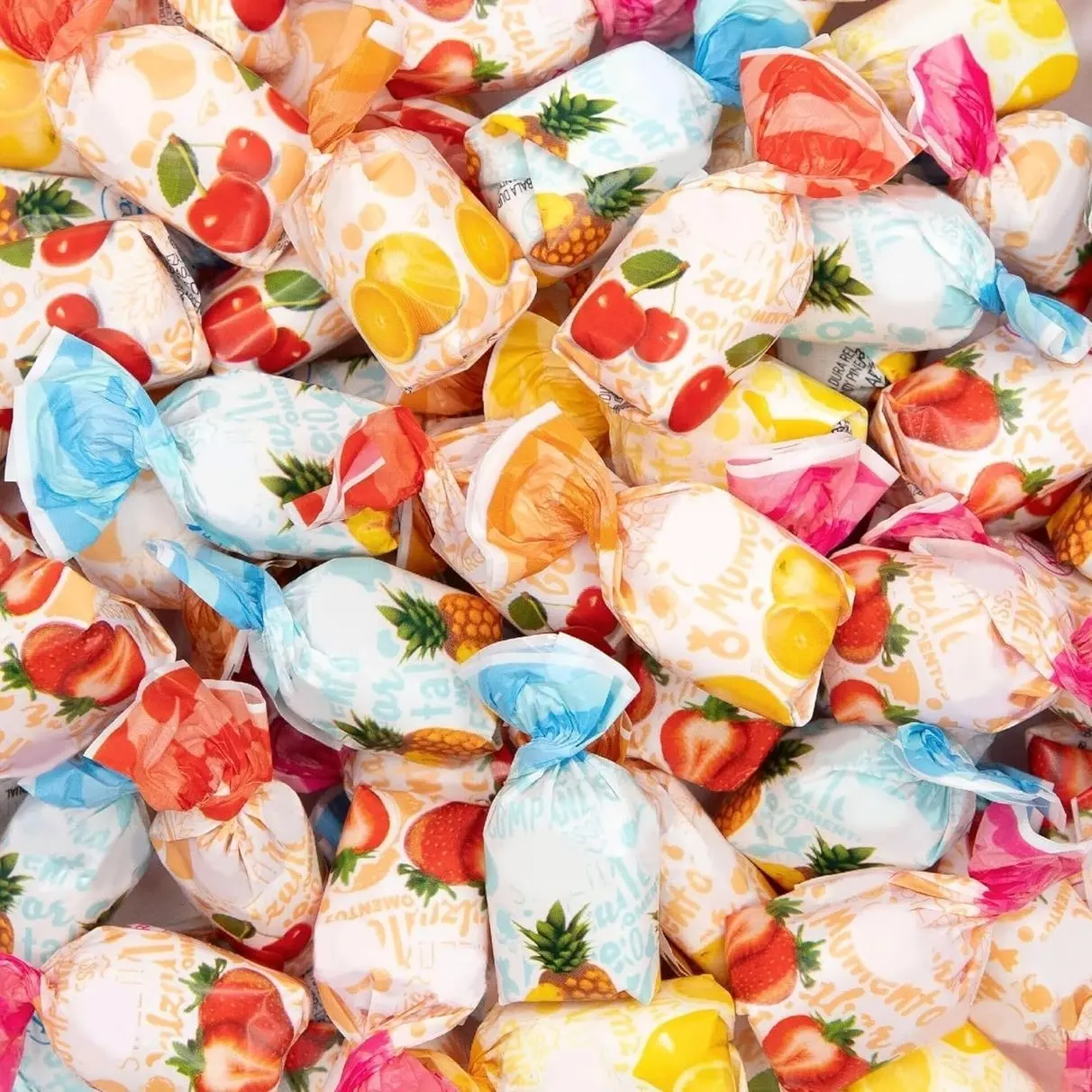 Arcor Fruit Filled Hard Candy | 2 Pound Bulk Bag | Assorted Fruit Flavors | Individually Wrapped Bon Bons Candy for Office and Parties | Orange, Cherry, Lemon, Strawberry, Pineapple