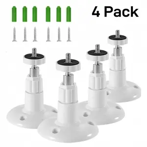 4 Pack Security Camera Wall Mounts, Adjustable 360° Swivel Ceiling Brackets Compatible with Arlo Pro/Pro 2/Pro 3/Ultra/Essential, Indoor/Outdoor Camera Mounting Kit
