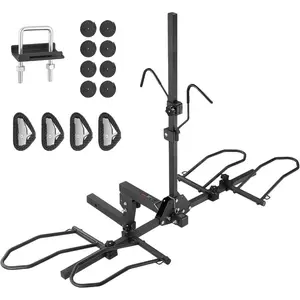 VEVOR Hitch Mount Bike Rack, 160 LBS Capacity Ebike Rack, 2-Bike Platform Style for 2-inch Receiver, Titling and Folding Bike Carrier with Tires up to 5 Wide, for Car, SUV, Truck, RVVEVOR Super Brand Day