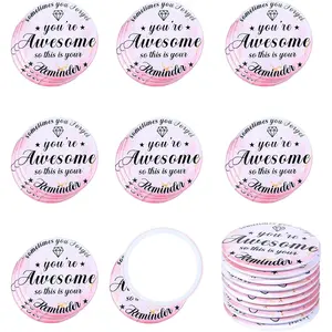 36Pcs Inspirational Compact Mirror Employee Appreciation Gifts Bulk Small Makeup Mirror Portable Round Mini Pocket Mirrors for Purse Valentines, Women Coworker Friends Favors