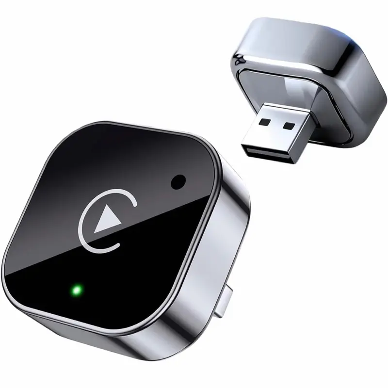2025 Upgraded Wireless CarPlay Adapter for iPhone & Android, Mini Wired to Wireless Adapter for CarPlay & Android Auto, Plug and Play, Stable Connection & No Latency