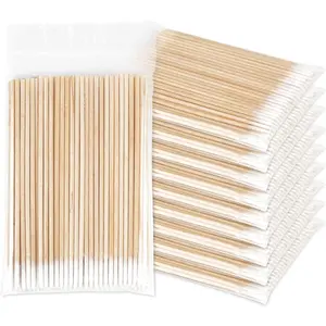 1000 Count Pointed Tip Wood Stick Microblading Cotton Swab Cotton Tipped Applicator Tattoo Permanent Supplies