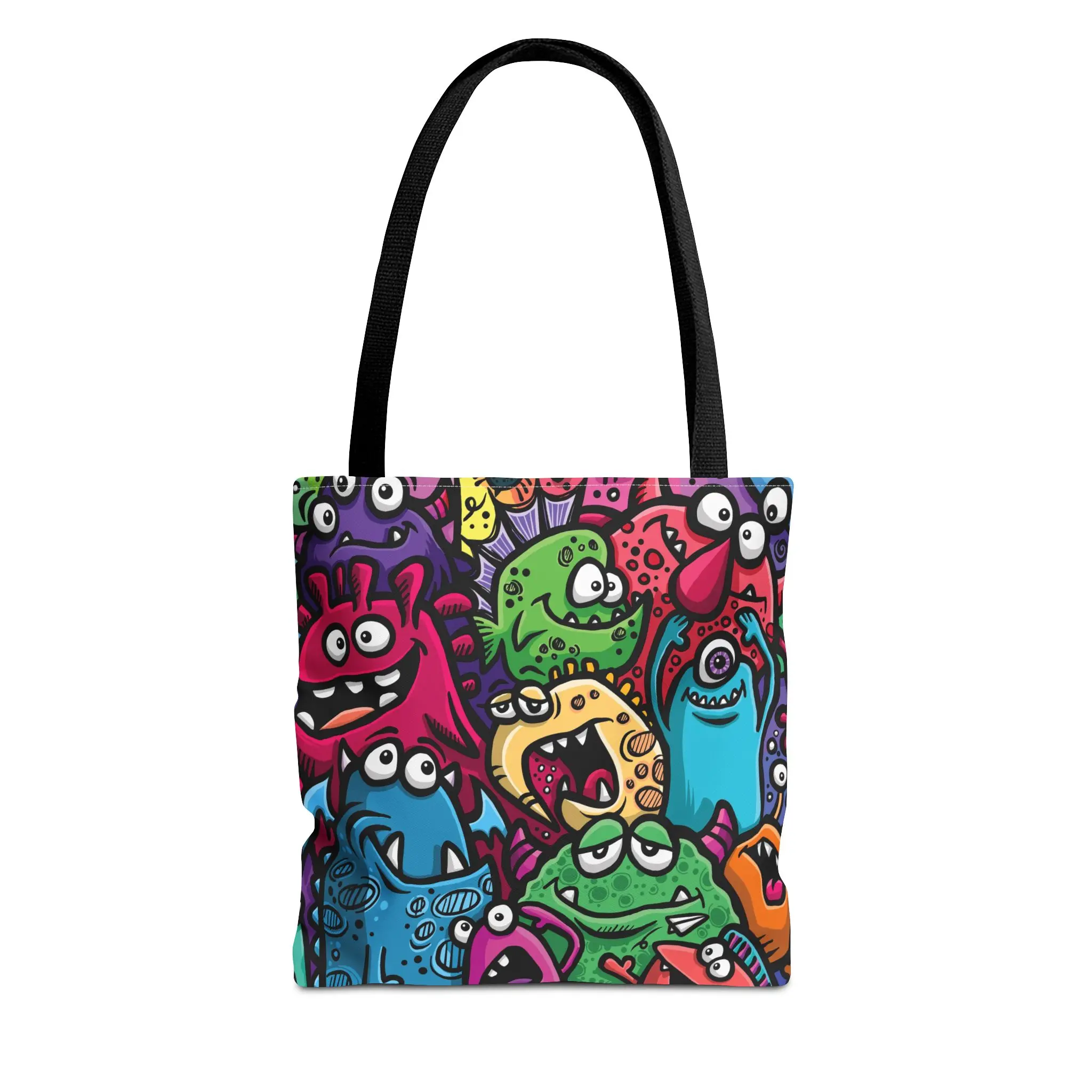 Women's Vibrant Quirky Design My Little Monsters Patterned Tote Bag - Cute Bag Ideal for Birthday, Beach Use, Patterned Bag