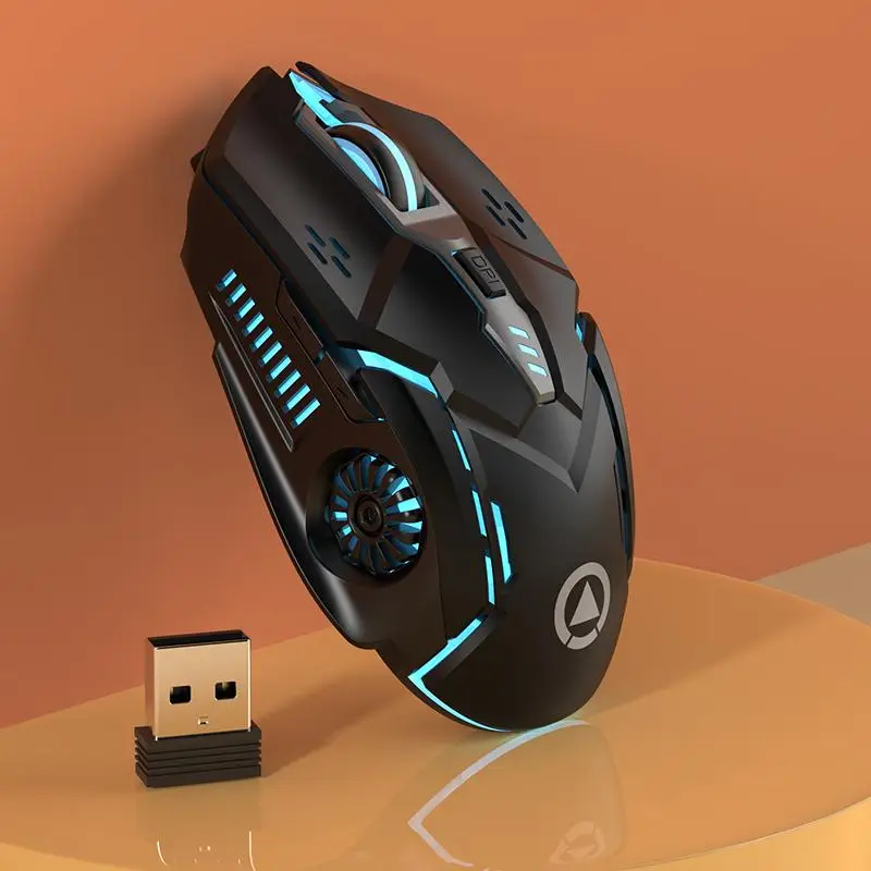 Wireless Gaming Mouse, 2.4GHz Wireless Mouse, Rechargeable Breathing Light E-sport Mouse, Mute Wireless Mouse, Office & Gaming Mouse, Mother's Day Gif