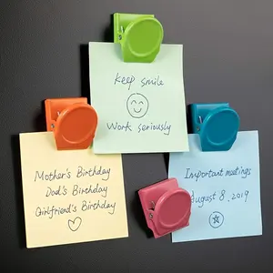 4Pcs Round Magnet Clips, Magnetic Bills, Small Clips, Fridge Magnets, Menu Clips, Magnet Clips