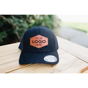 Flexfit 110 Custom Leather Patch Hat