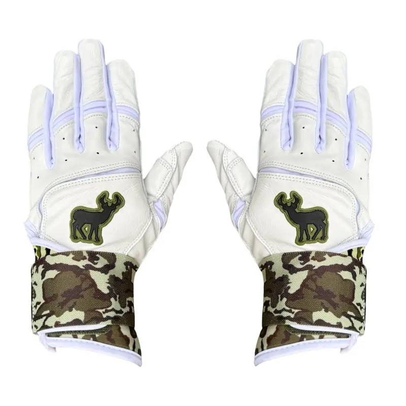 Deer Hunter Camo Baseball Batting Gloves Long Cuff Deer Hunter Camo Baseball Batting Gloves Long Cuff