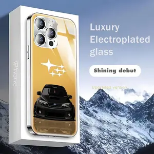 Brand Super Car Subaru S WRX Protective Phone Case Cover For Iphone 17 16 15 14 13 12 Pro Plus Max New Electroplated glass Case