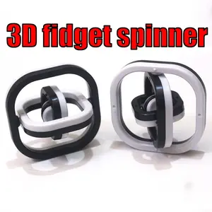 3D Printed Fidget Slider Toy, Novelty Stress Relief Gadget, EDC Gyro Finger Spinner, Textured Ring Flip Toy, Relaxing Fingertip Toy for Adults and Kids
