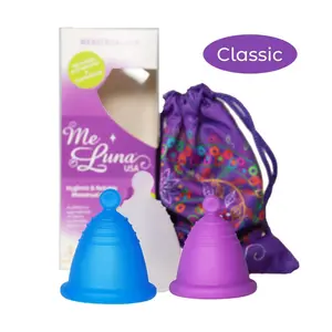 Low Cervix MeLuna Menstrual Cup -Me Luna- Ball Handle, Shorty, Classic