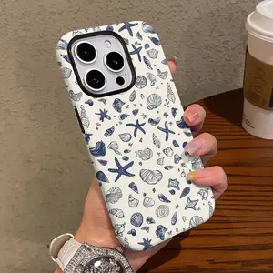Blue Starfish Shell Phone Case, Dual Layer Durable Anti-Drop Protection, Fits iPhone 17-11 Series, Perfect Gift for Friends and Family