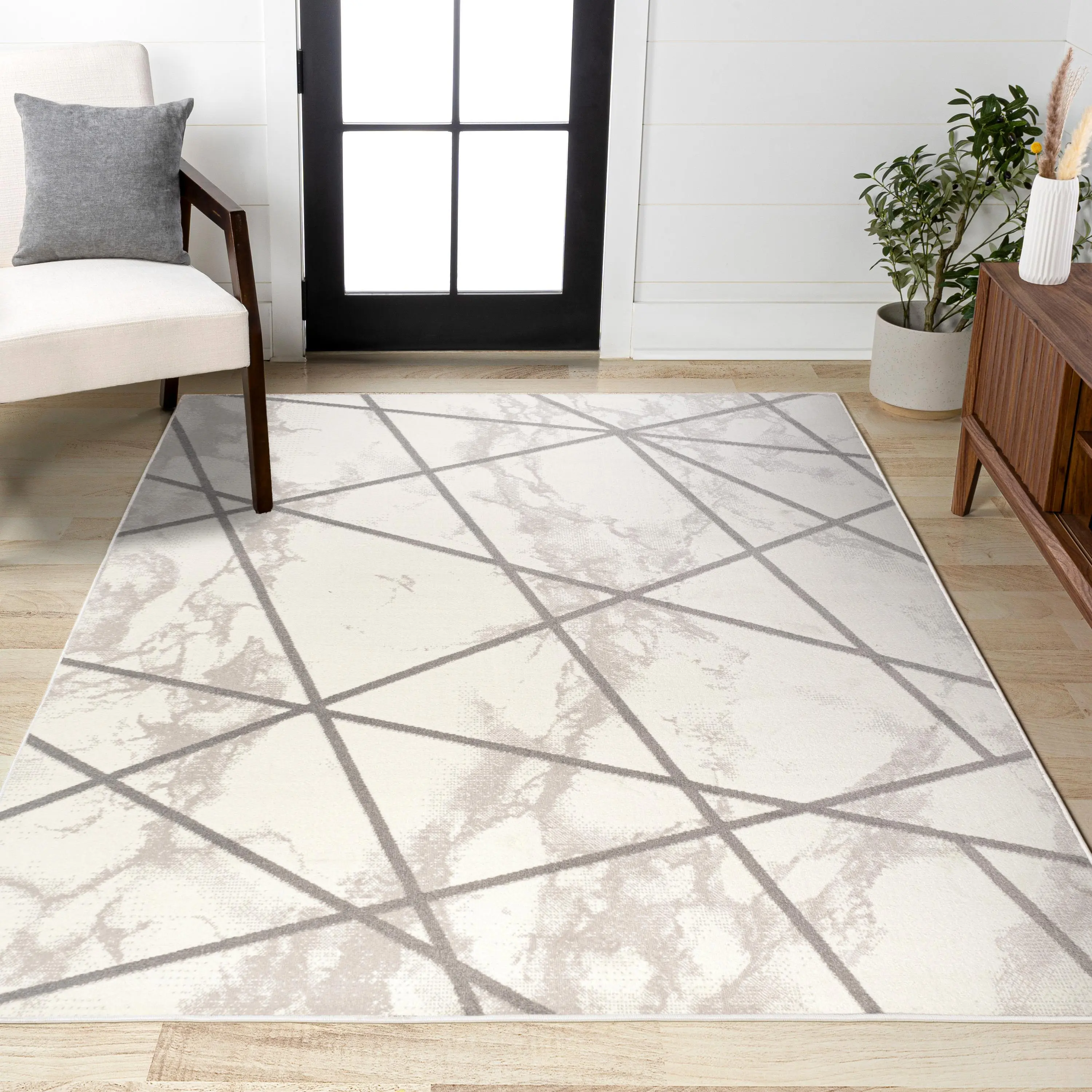 JONATHAN Y Patras Modern Geometric Marble-Patterned Indoor Area Rug - Contemporary, Modern Abstract, Designer Pattern, Durable Rug for Living Room, Bedroom, Office, Contemporary Rugs, Marble Patterned Rug