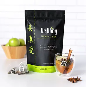 Dr. Ming Tea - Herbal Tea Bag - Natural Beverage - Energizing Formula - 60 Bags - US Made - Refreshing Boost for Your Day - Natural Ingredients for Energy