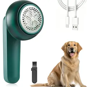 USB Rechargeable Sweater Pill Remover Lint Remover Shaver, Electric Fabric Shaver with 6 Leaf Blades, Battery Operated for Clothes & Home Use