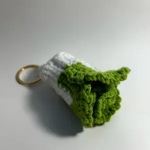 Crochet Napa Cabbage Bok Choy Keychain Cute Funny Gift Vegetable Asian