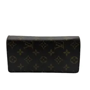 Pre-owned Louis Vuitton FRANCE Clutches & Wristlets H1 LV Monogram old fashioned long fold wallet H21804
