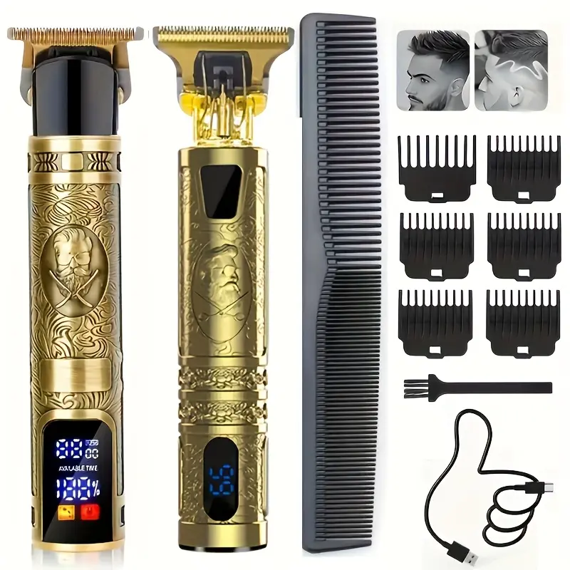 Professional Hair Clipper, Beard Trimmer, Modern Shaver, Smooth Shaving, Durable Blade, Accurate Cutting, Cordless Hair Clipper, Rechargeable Hair Trimmer, Battery Powered Trimmer, Wireless Barber Clippers, Multifunctional Clippers