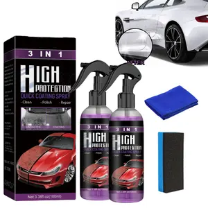 LOYALSE 3 in 1 Car Coating Spray, 2024 Multi Functional Coating Renewal Agent, Car Scratch Repair Nano Spray, 3 in 1 High Protection Quick Car Coating Spray 2PC interior cleaner