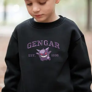 Anime Family Trip Embroidered  Youth Sweatshirt, Anime Sweater, Cartoon Shirt, Anime Tee, Gift For Baby ESH10226-1200