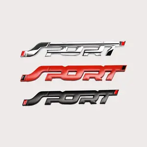 Car Rear Trunk Racing Letter Decal Sticker, 3D Chrome Sport Logo Car Emblem, Car Exterior Accessories for Car Decoration, Universal Car Sticker, Sticker for Cars, Car Decals