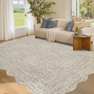 Printed Woven Rug Solid Color Low-pile Non-slip Washable Ultra-thin Foldable Interior Decorative Rug for Cafes Bedrooms Dining Rooms Apartments Entryways and Offices