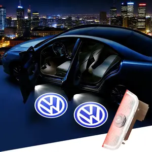 2 PCS Never Fade HD Car Door Lights Logo Projector，Ghost Shadow Puddle LED Lamp Fit For Volkswagen Golf 5 6 7 Passat B6 B7 for Jetta MK5 MK6 MK7 CC Eos