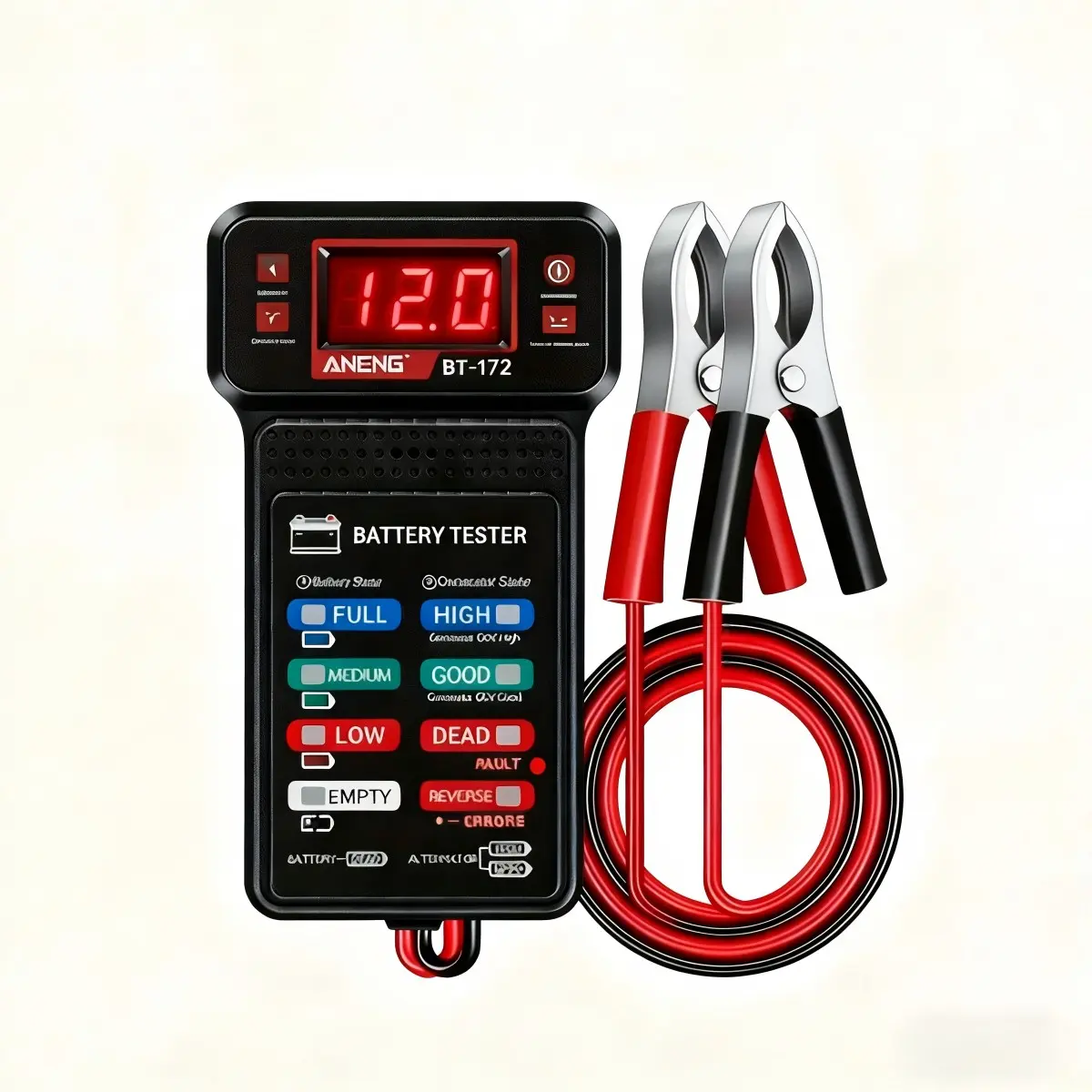 Smart Car Automotive Battery Tester for Home Self-Check and Repair Shop Use, One-Press Diagnosis for Lifespan and Capacity, Quick Fault Detection with Intuitive Data Display