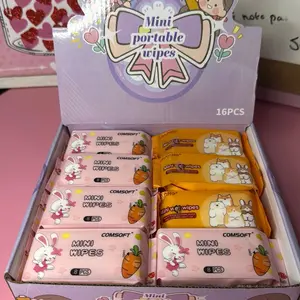 Comsoft Mini Wipes Portable 16PCS Pack - Soft & Gentle for Everyday Use