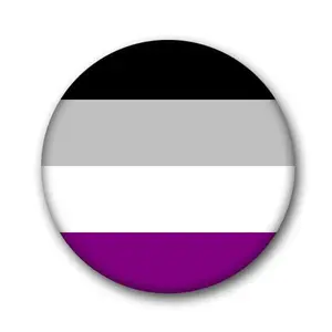 Asexual Flag Pin-Back Button