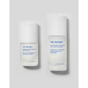 THE OUTSET Morning Glow Day Duo Nourishing Scalanine Serum & Nourishing Quilane Daily Moisturizer - 3.7 FL OZ (100 ML) & 5.0 FL OZ (100 ML)