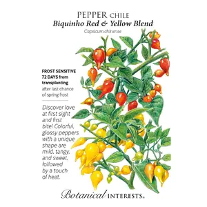 Biquinho Red & Yellow Blend Chile Pepper - 25 Seeds