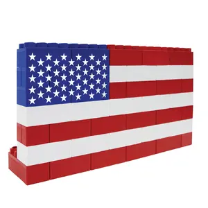 Jumbo Building Blocks 40 PC - American Flag Set