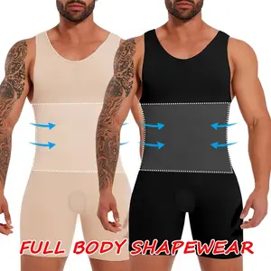 Men's Compression Bodysuit, Men Full Body Shaper Tummy Control Sleeveless Bodysuit ,Men One-Piece Shapewear For Indoor Outdoor shaping body suit